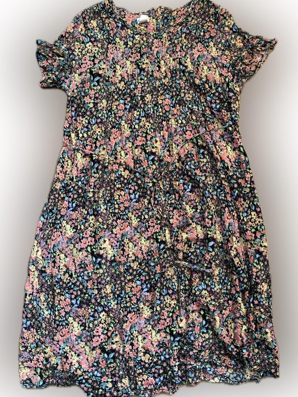 VINTAGE 90s JBS Ltd Woman 22W Rayon Floral Maxi Dress Plus Size Boho